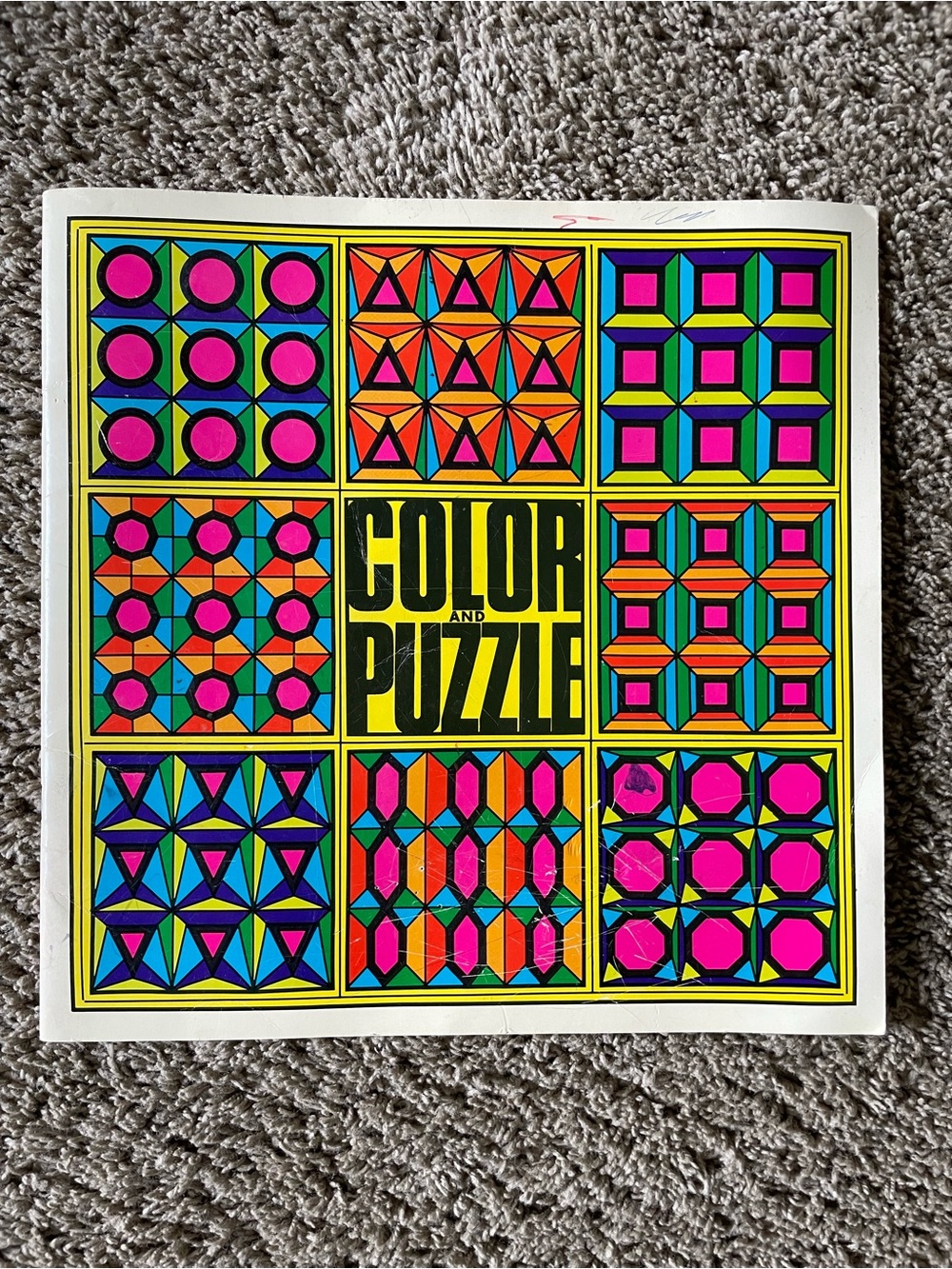 Vintage 1968 Color And Puzzle Book By Ruth Heller Troubadour Press